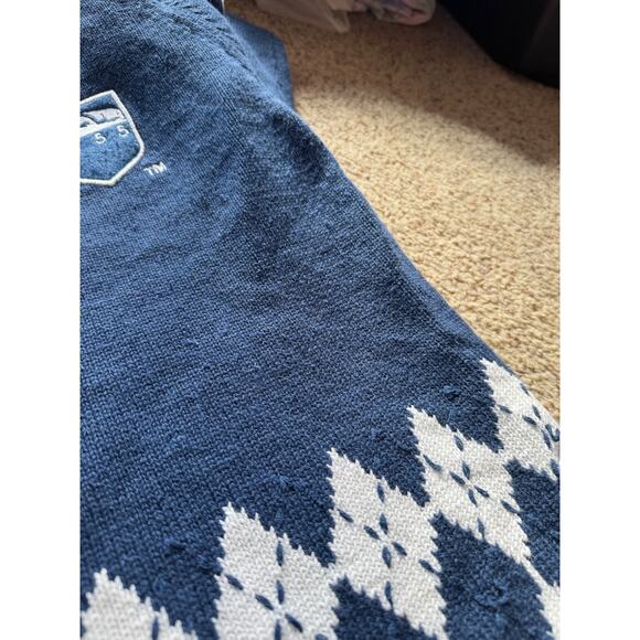 Vintage Birch Bros Penn State Cardigan Sweater Academia Preppy Argyle Layering - Picture 7 of 10